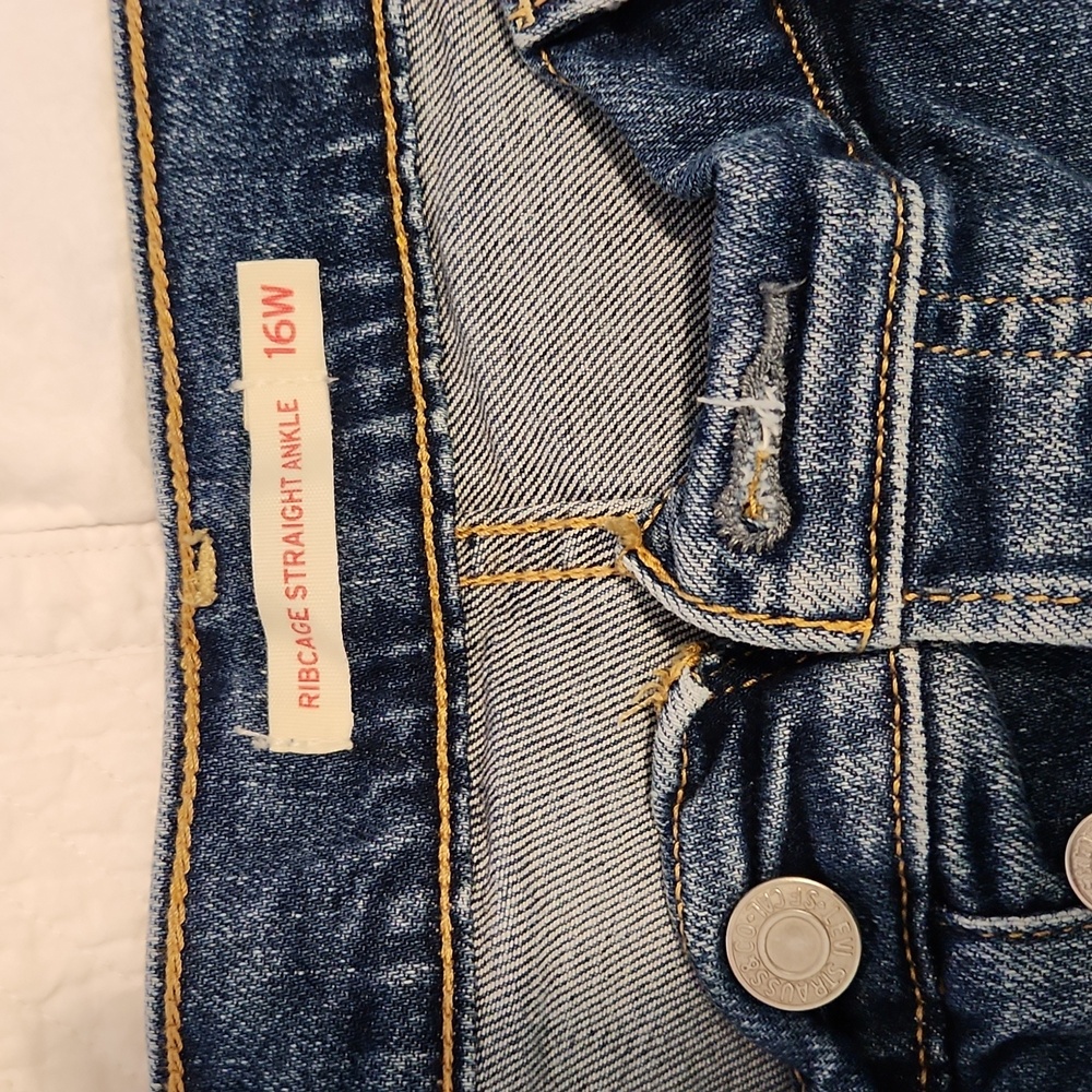 Levi Ribcage Straight Ankle Blue Jeans 16W